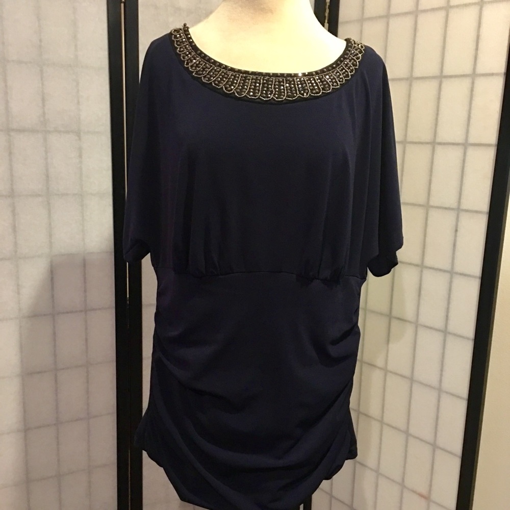 Beautifully Embellished Neckline Top